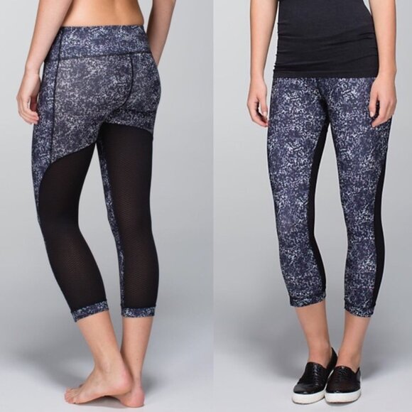 lululemon athletica Pants - Lululemon Journey Crop Rocky Road Splatter I Size 6